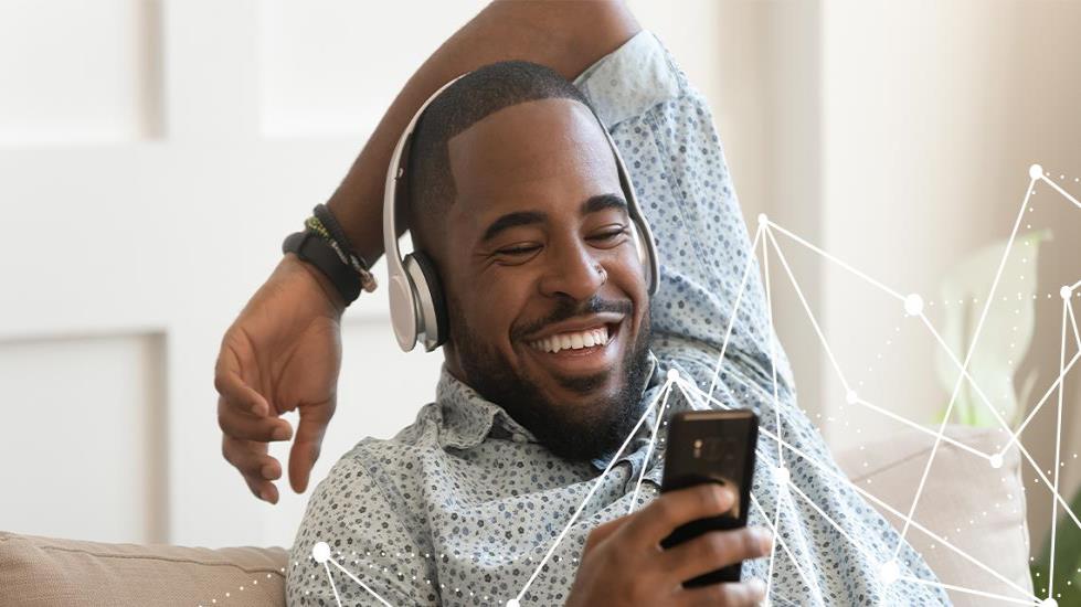 person enjoying media on a smartphone